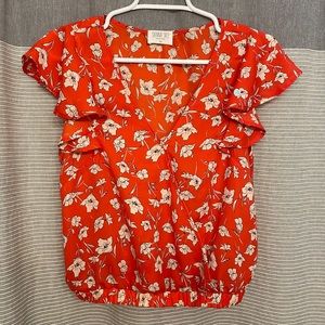 Red floral shirt medium